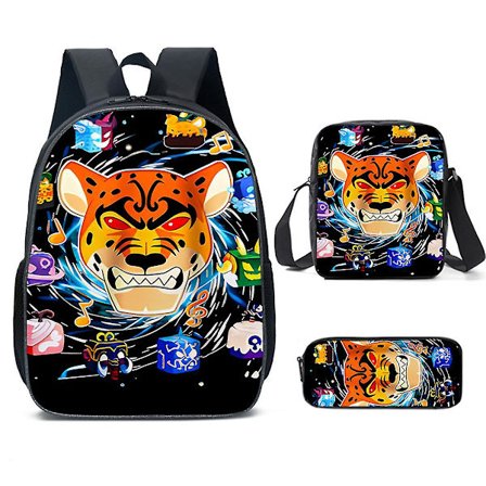 Roblox Blox Fruits Rygsæk til Børn 3-delt Sæt (rygsæk + Madtaske + Blyantspung)[HK]