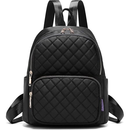 Reppu Naisten Muoti Kevyt Nylon Casual Rucksack Pieni Naisten Reppu Anti, Musta