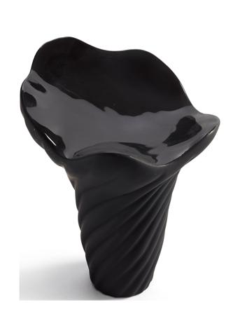 Fungi 18Cm Home Decoration Decorative Accessories/details Porcelain Figures & Sculptures Svart Cooee Design