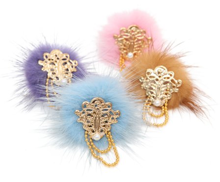 Puppy Angel - Peacock Feathers Hair Pin