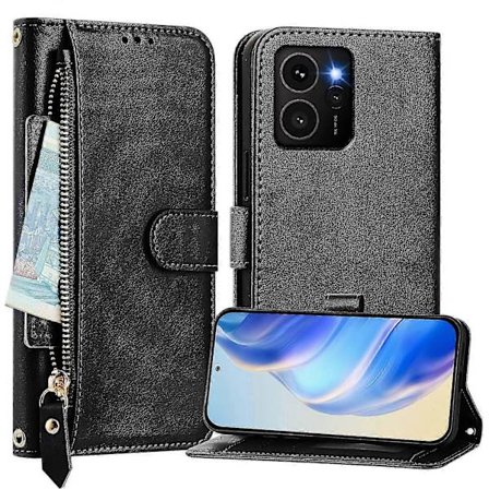 Fodral Kompatibelt med Nokia HMD Skyline 5G Skydd Dragkedja Magnetisk Stängning Läder Plånboksfodral Kompatibelt med Nokia HMD Skyline 5G Fodral