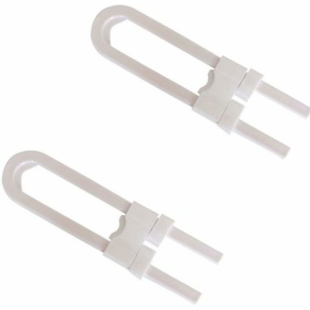 2 stk. Lås og Bolt U-formet Anti-Klype Baby Skuff Skap S