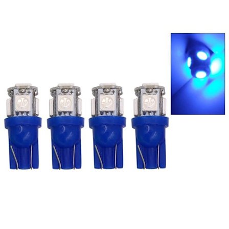 T10 w5w Blå LED-lampor med 5st 5050SMD chip 12V DC 4-pack