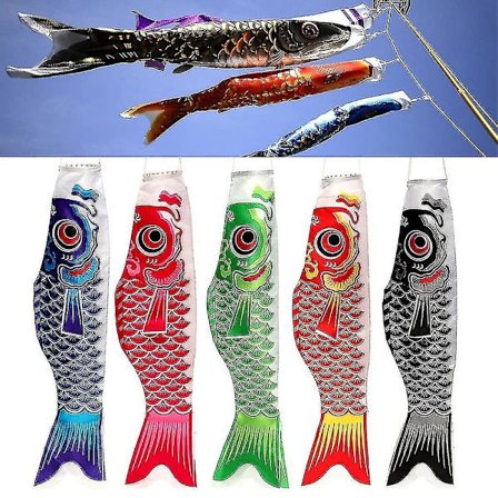 |NT| 5-delt sæt karpeflag vindpose karpe farverige kunstgaver fiskevind [D]