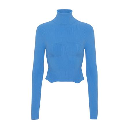 Remain Birger Christensen Olga knit turtleneck sweater Blå, Dame