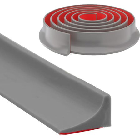 Brusebundstykke / Vandbarriere – Selvklæbende TPE Bruseliste 3m – Vandprop til Brusekabine & Badeværelsesforseglingsliste