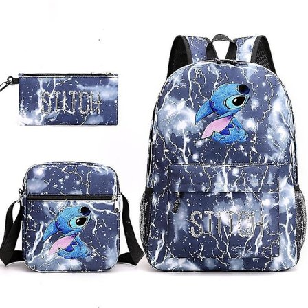 Lilo & Stitch Stitch Backpack Three-piece Set School Bag