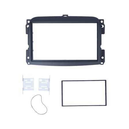 2Din Stereo Radio Fascia DVD Audio Navigation Panel Ram Trim Passar för Fiat 500L 2012-2015