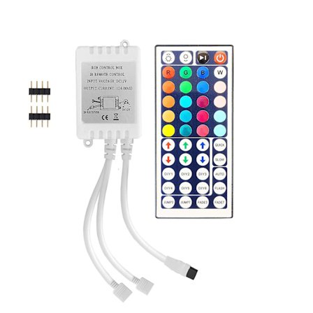 12v 24v Ir trådløs fjernbetjening og Rgb Led-controller, Rgb-kontrolboks til fjernbetjening af Smd 5050 3528 Rgb Led-strips