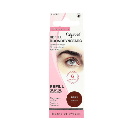 Depend Refill Ögonbrynsfärg Lösögonfransar & färgning Unisex Brun ONESIZE