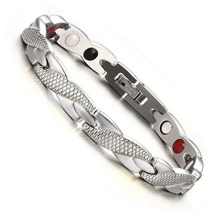 Magneettiterapia Rannekoru Elegantti Teräsrannekoru Korut Terapeuttinen