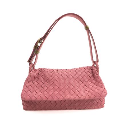 Bottega Veneta Vintage, Pre-owned Small Shoulder Bag Roze, Dames, Maat:ONE Size,leer