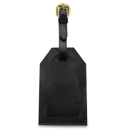 Luggage Tag | Black Full-Grain Buffalo Leather for Men - Just because' gifts