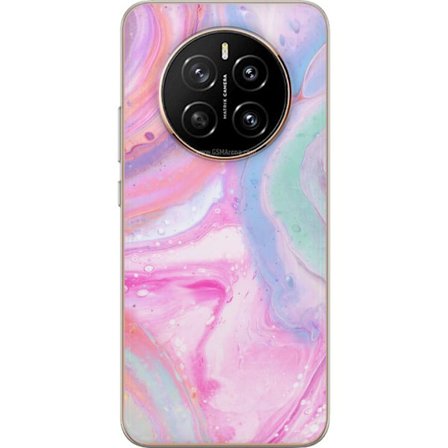 Yhteensopiva Puhelinkuori Honor Honor Magic7 Abstrakti pastellin värinen marmoritaide, jossa on nestemäinen akryyli vaikutus pinkissä, sinisessä j