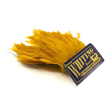Whiting American Streamer Pack - White dyed Golden Olive
