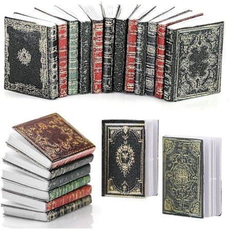 Miniature Dukkehussbøger, Mini Tilbehør til 1:12, Miniat,ZQKLA