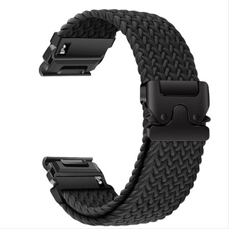 Elastisk nylonvævet urrem kompatibel med Garmin Fenix 8/7X Pro/955/965 med magnetisk spænde