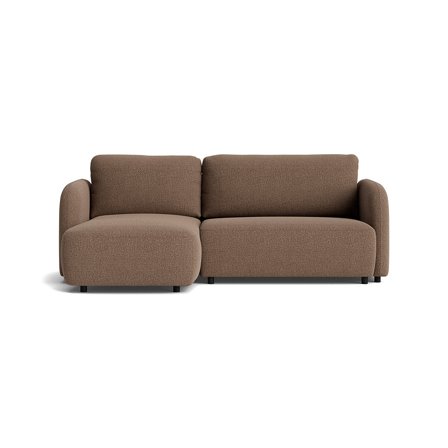Arezzo chaiselong sovesofa, venstrevendt - Nordic Brun - 241x154x90 - Sofa, sovesofa, chaiselong