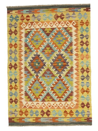 Petit Kilim Afghan Old Style Tapis 97X139 Laine