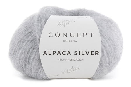 Katia Alpaca-Silver Lys-Grå-Silver 255, 25g