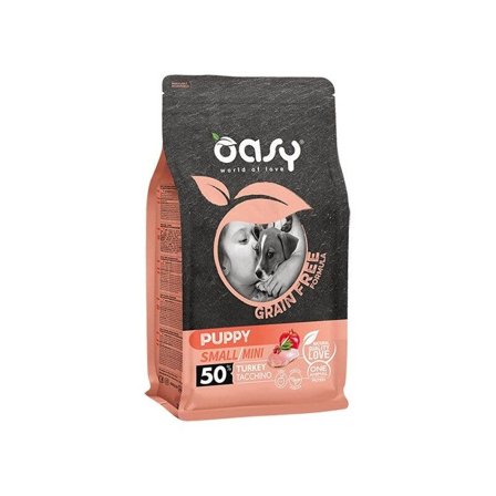Oasy Grain Free Puppy Small & Mini Con Tacchino Per Cani Cuccioli