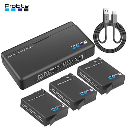 2200mAh för DJI Osmo 360 Action 5 Pro Action 4 batteri och laddare för DJI Osmo Action 5 Pro Tillbehör