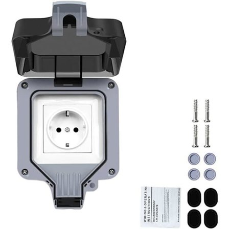 NetBoat Vanntett Utendørs Stikkontakt IP66 Vanntett Utendørs 16A