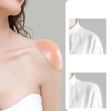 3 par silikon axelkuddar, rätvinklig falsk axel