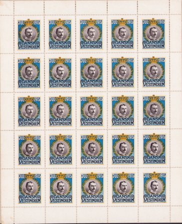 Dansk Vestindien - julmärke 1915 postfrisk helark