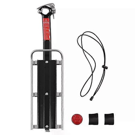 con Hurtigutløser Sykkelstativ Bagasjebrett Hurtigutløser Justerbar Legering Sykkel Bakre Stativ Utendørs Sykkelutstyr