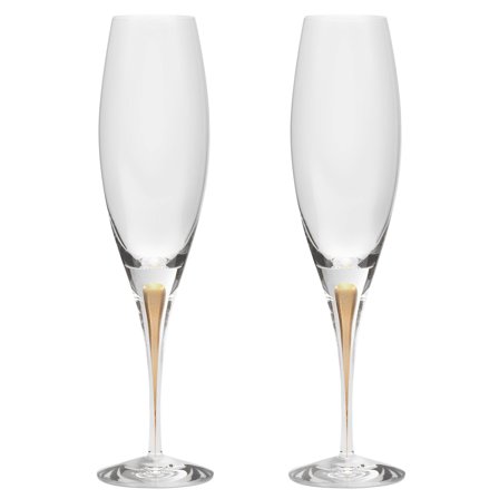 Orrefors Intermezzo Champagne-glas, guld, 2 st | Dukning & Servering > Glas > Champagneglas | Bagaren och Kocken