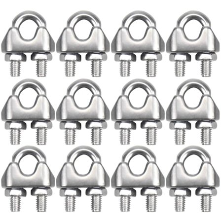 M3 Kabelklämmor, 12 st. Rostfritt Stål U-klämmor Kabelklämma, Stål
