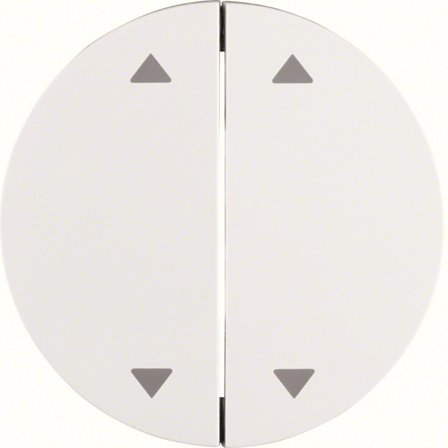 Hager 16442089 Vippa för R.1 och R.3 Tvådelad vippa, vit, symbol "pilar", Strömbrytare & vägguttag