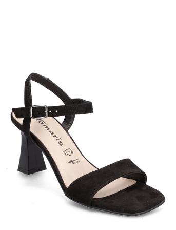 Woms Sandals Sandal Med Hæl Svart Tamaris*Betinget Tilbud