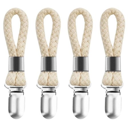 Handduksklämmor Bomull Handduksklämmor Rostfritt Stål Beige