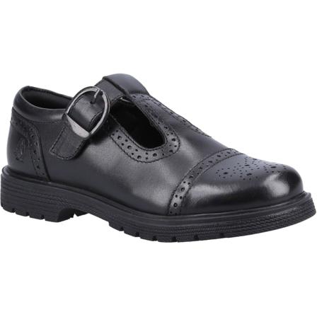 Hush Puppies Girls Paloma Läder Skolskor 2 Uk Svart