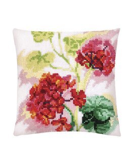 Broderikit Pude Perlargonie - Collection D'Art