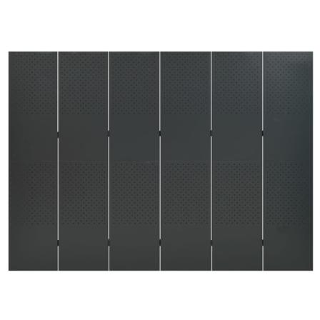Vidaxl Rumsavdelare 6 Paneler Antracit 240x180 Cm Stål Antracit