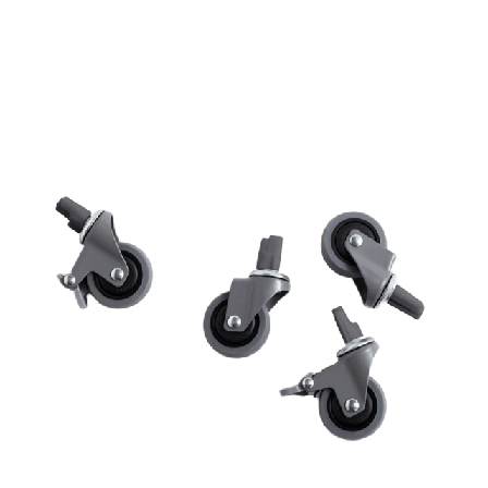 HAY Colour Crate Hjul, Set om 4 Förvaring Unisex Grå LARGE