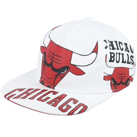 Mitchell & Ness - White snapback Gorra - Chicago Bulls In Your Face Deadstock White Snapback @ Hatstore