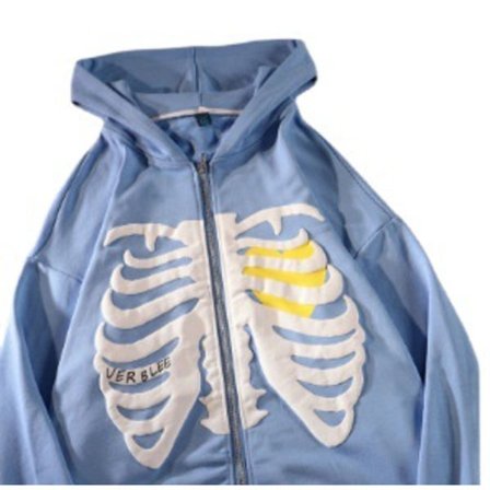 Huvtröjor sweatshirt ben mörk y2k dragkedja plus fleecekläder