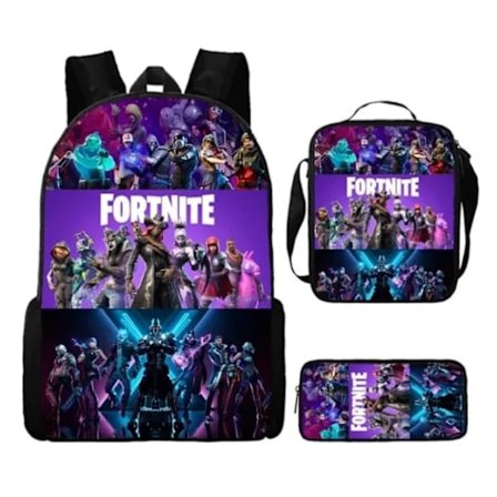 Fortnite Ryggsekk Stor Kapasitet Tredilad Skolesekk for Studenter