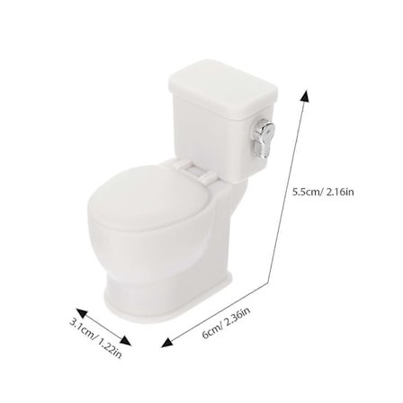 Nuken talon WC Mini huuhtelu WC Lelu Nuken talon miniatyyri kylpyhuoneen WC