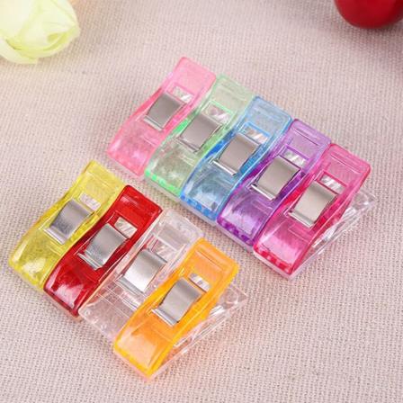 9 syclips til fastgørelse af quilte DIY plastsylclips 27 x 10mm små multifunktionelle clips til madposer - assorterede farver