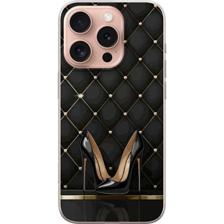 Kompatibel Mobilcover til Apple iPhone 16 Pro Sorte højhælede sko i elegant stil