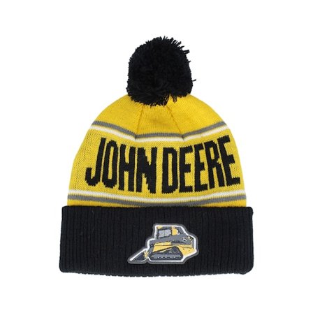 John Deere - Jaune pom Bonnet - Beanie Black/Yellow Pom @ Hatstore