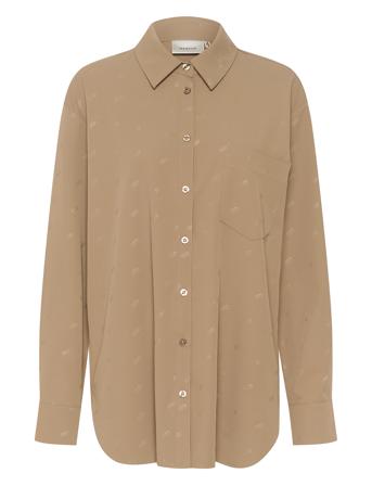 Loginagz Ls Shirt Beige Gestuz