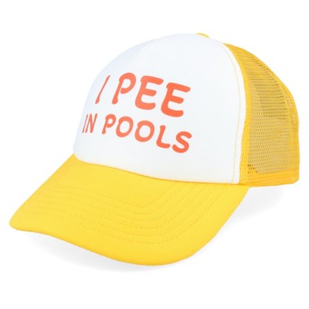 Iconic - Gul trucker Kasket - I Pee In Pools Foam Sunflower/White Trucker @ Hatstore