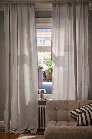 Jotex - Multifunctioneel Gordijn 2-pack Lichtgrijs Lichtgrijs - SADIE - Koop Multifunctionele gordijnen bij Jotex