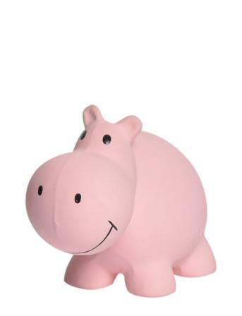 Natural Rubber Teether Hippo Toys Baby Toys Teething Toys Rosa Tikiri